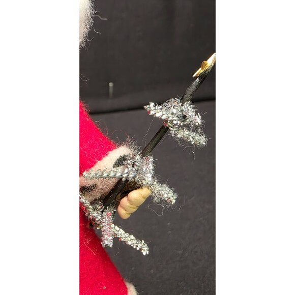 Rare Handcrafted Folk Art Patriot Santa Christmas Figure by Bethany Lowe - Picture 6 of 8